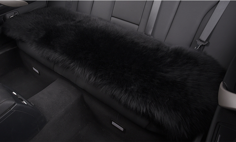 Comfortable Sheep Skin Car Rear Seat Long Bench Cushion