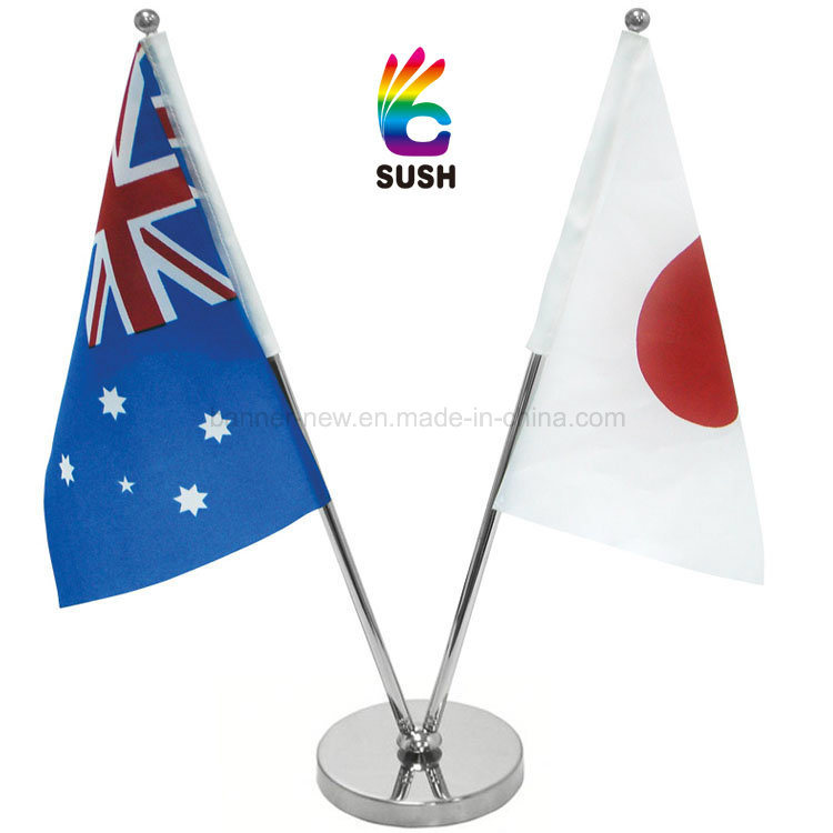 Custom Fabric Award Exchange Bunting Polyester Dest Table Flag (SS-TF7)