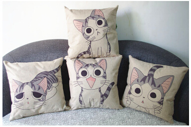 Fashion Cat Printing Polyester Cushion