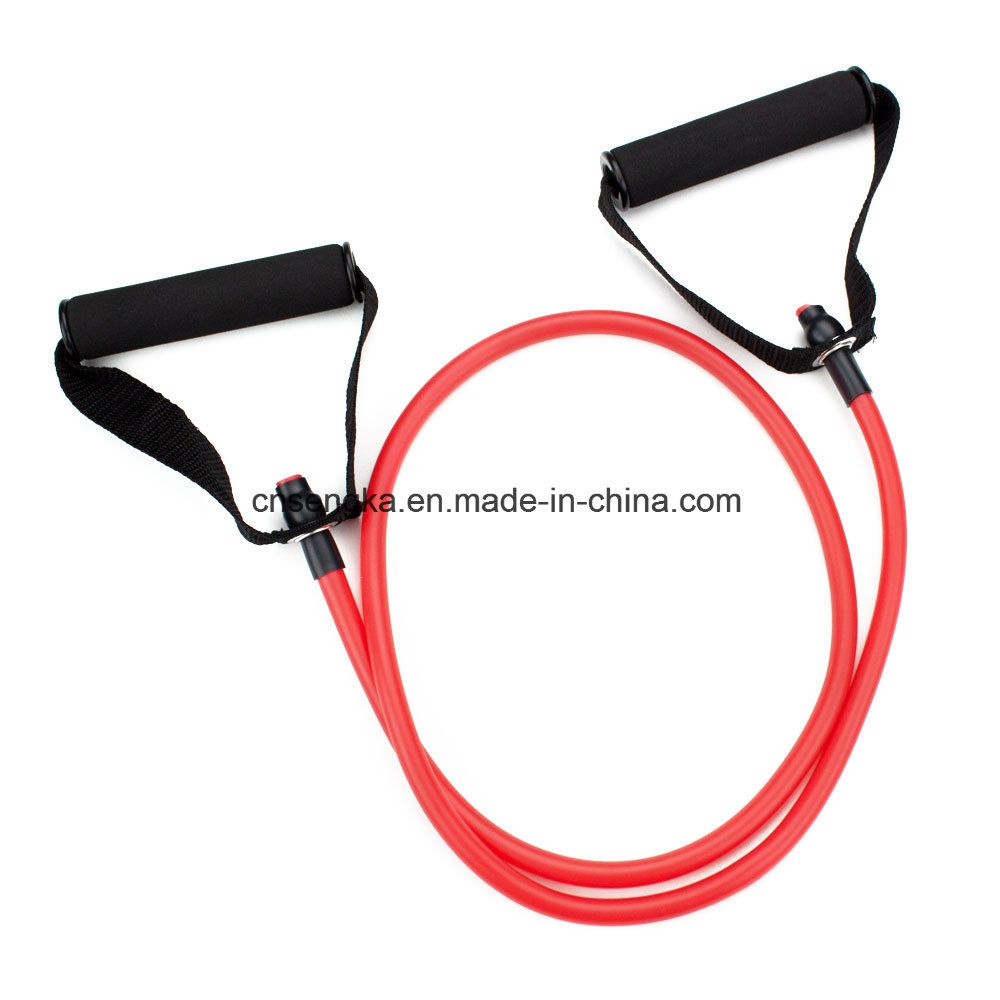 Premium 4' Red Tension Exercise Resistance Band Medium 12lbs