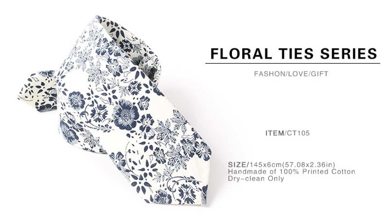2017 Fashion Floral Neck Ties Series