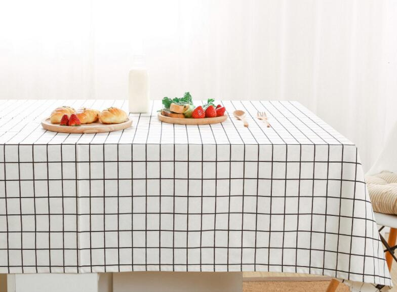 Printed Faux Linen Fabric Tablecloth Sft02kt107
