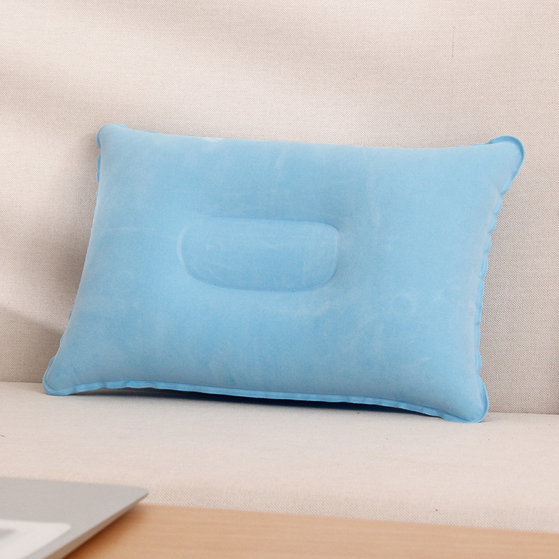 Super-Thick Flocking Fabric Inflatable Pillow Portable Travel Pillow