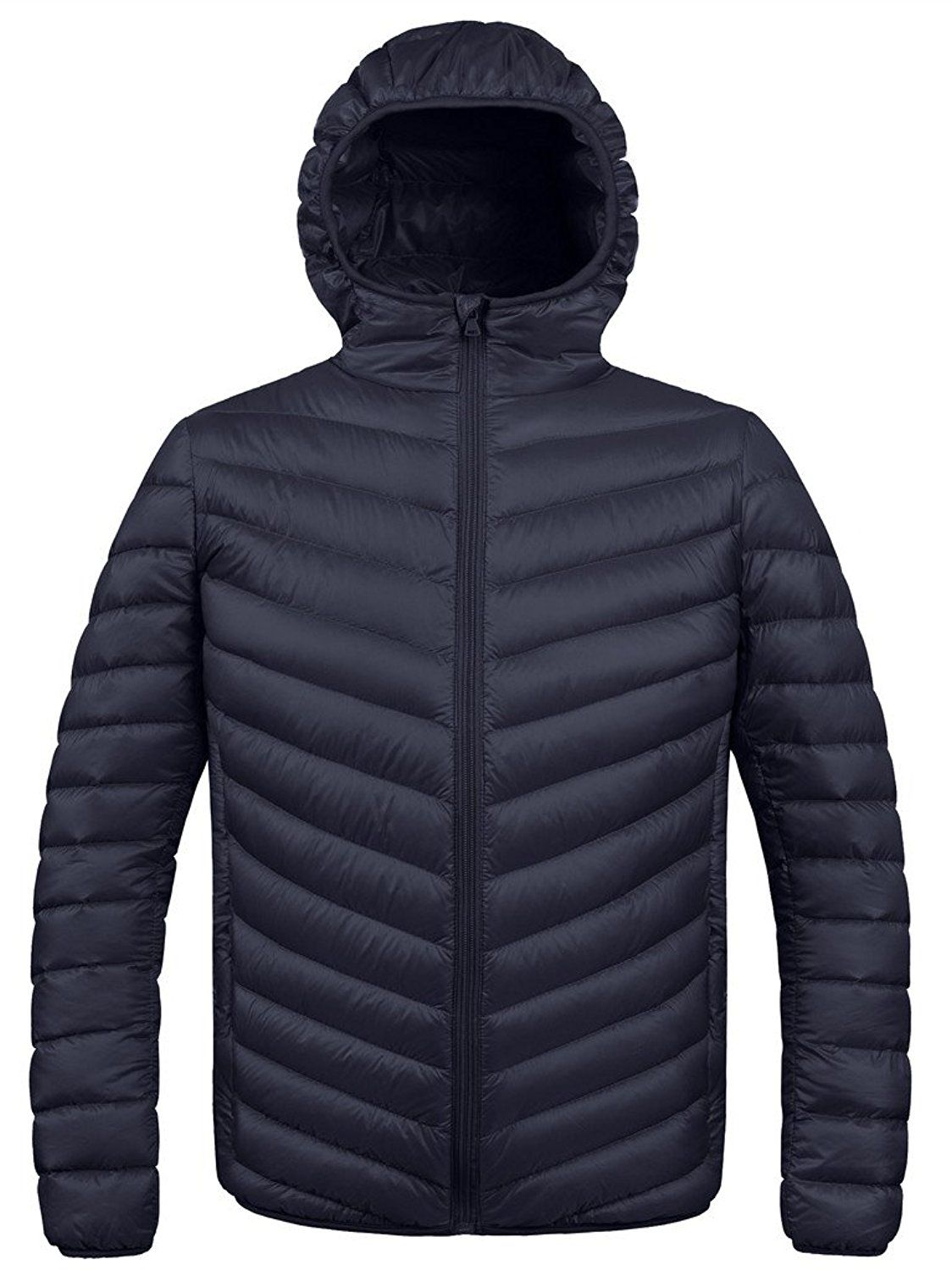 Men's Winter Hooded Packable Down Jacket