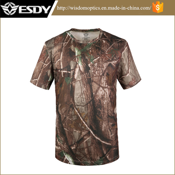 Army Tree Camo Summer Men's Round Collar Short Sleeve T-Shirt