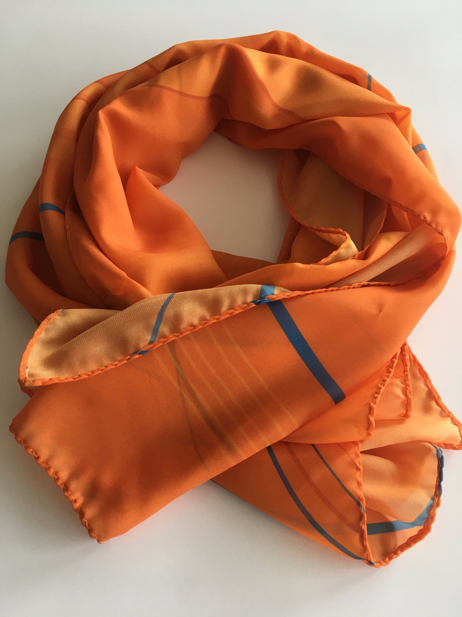 2017 The Newest Design High Fashion Poly Screen Print Scarf for Lady in Spring (SC002)