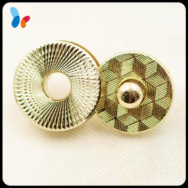 Custom Decorative Zinc Alloy Metal Magnetic Button for Notebook