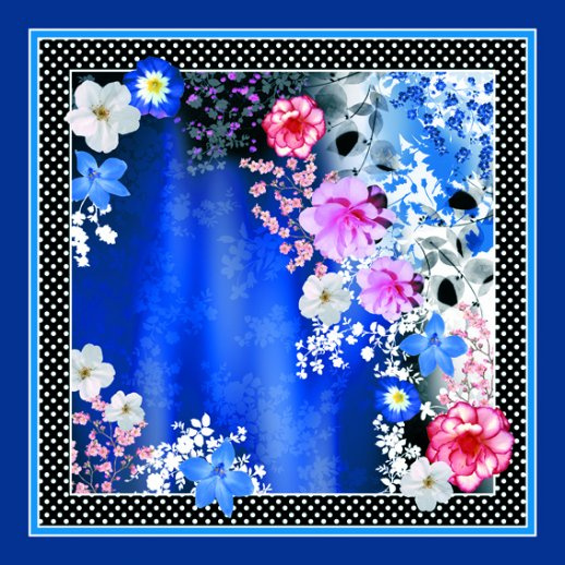 Beautiful Digital Printed Silk Scarf (F13-0020)