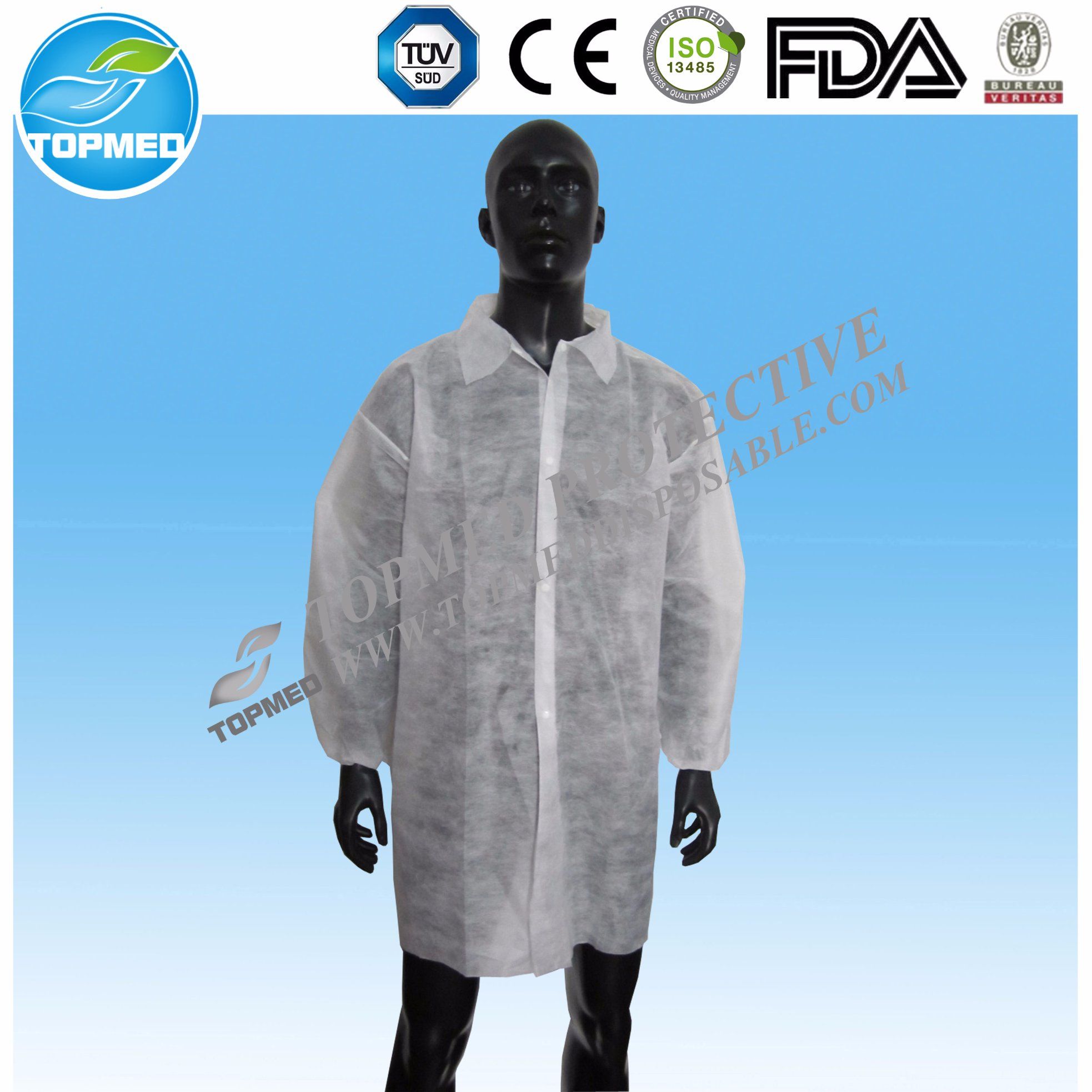 SMS Lab Coats with Hook & Loop
