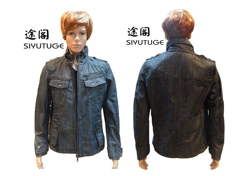 Men Fashion Jeans Denim Washed Winter Jacket (SY-1555)