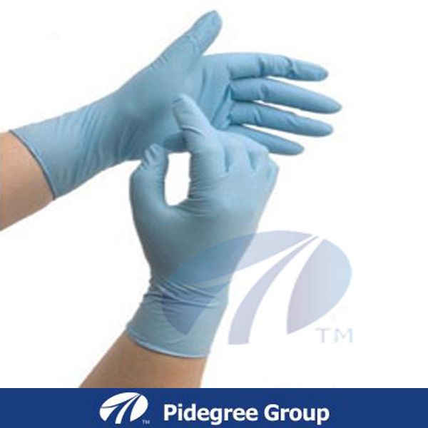 Blue Color Disposable Nitrile Gloves