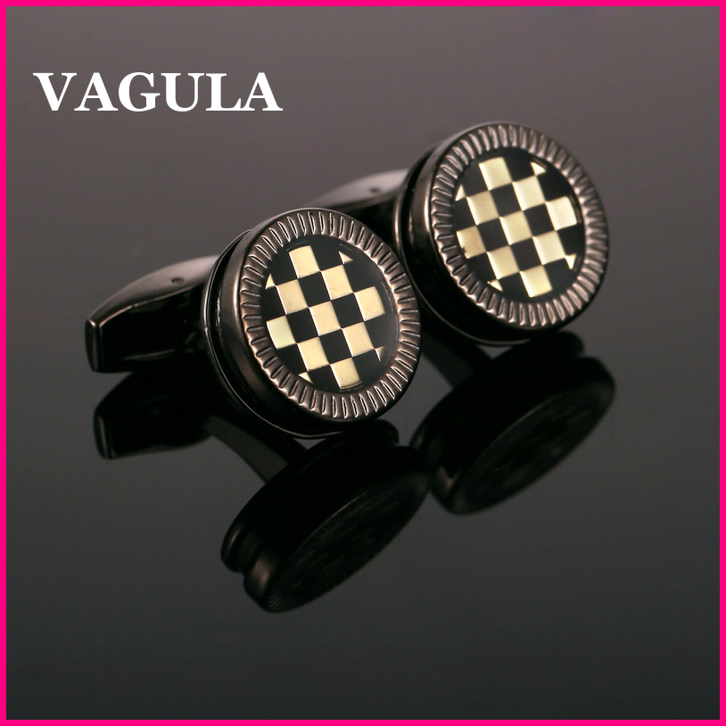 VAGULA New Metal Check Cuff Links (L51418)