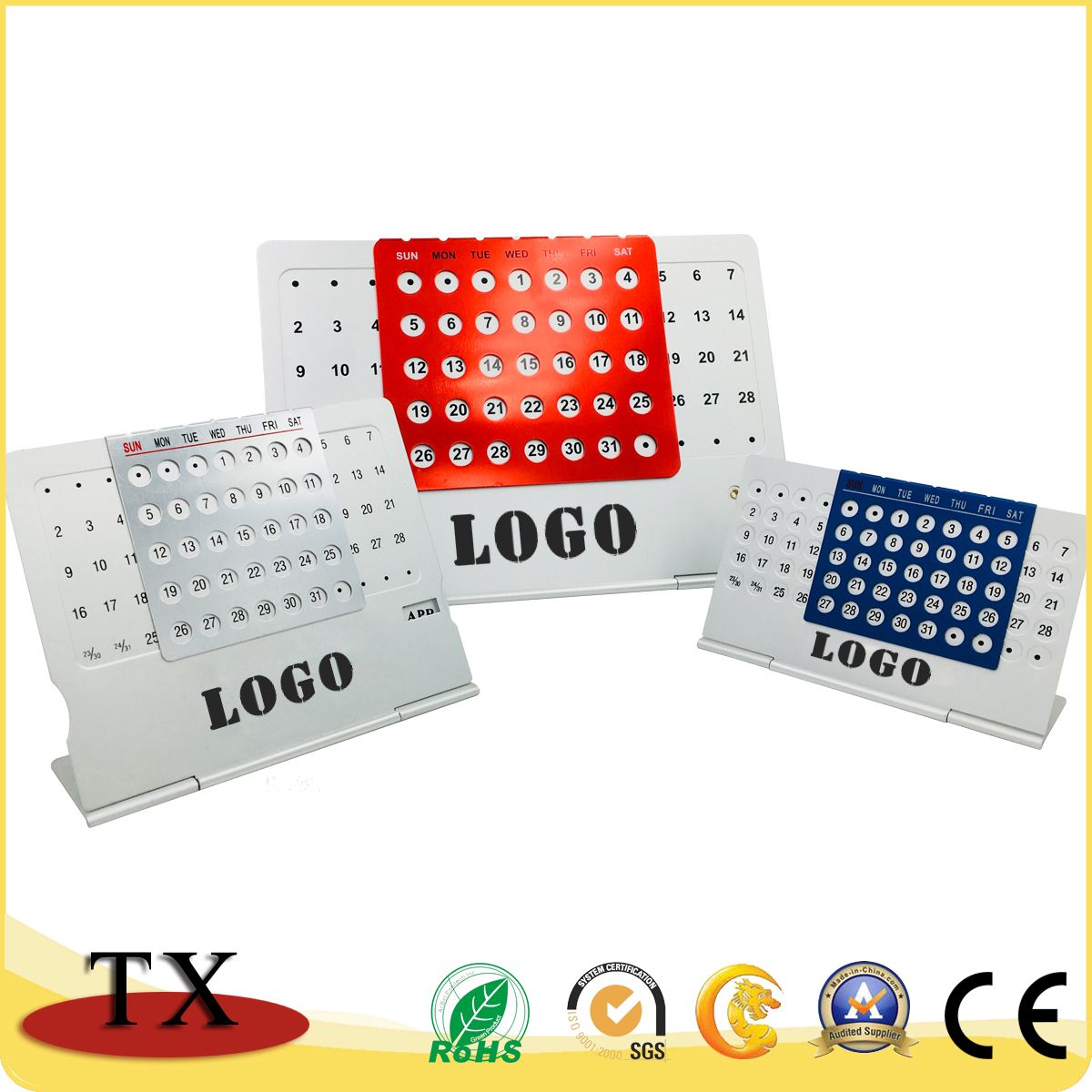 Office Supply Perpetual Desk Calendar with Customized Logo
