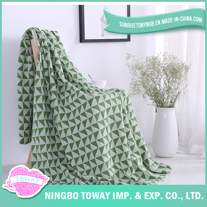 Cotton Travel Shawl Geometry Pattern Multifunction Kids Thermal Blanket