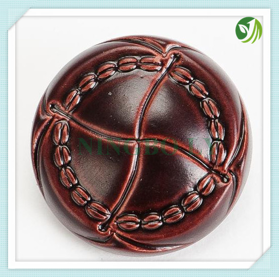 Fancy Imitation Leather Button for Coat