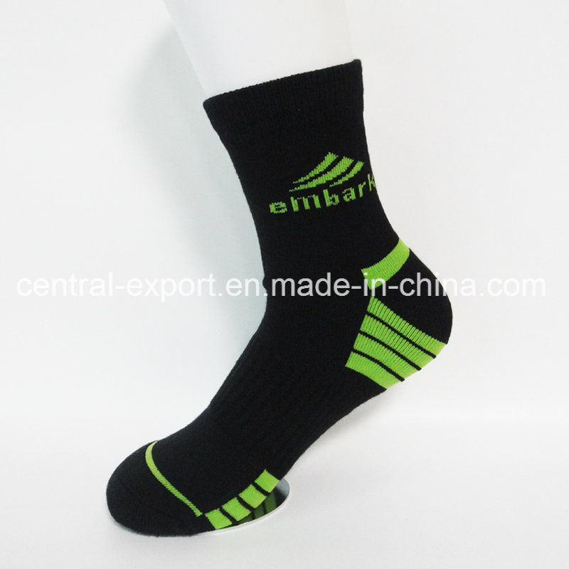 Customized Men Cotton Polyester Elastane Basketball Socks