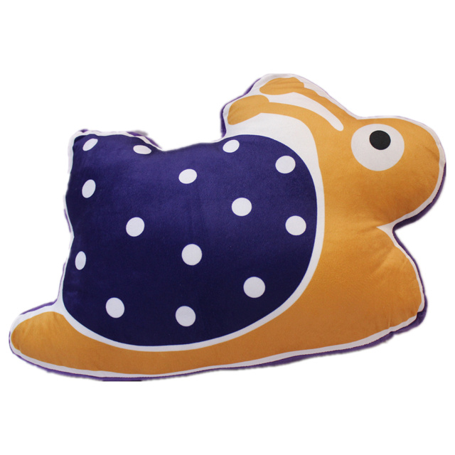 Printed Snail Plush Pet Cushion