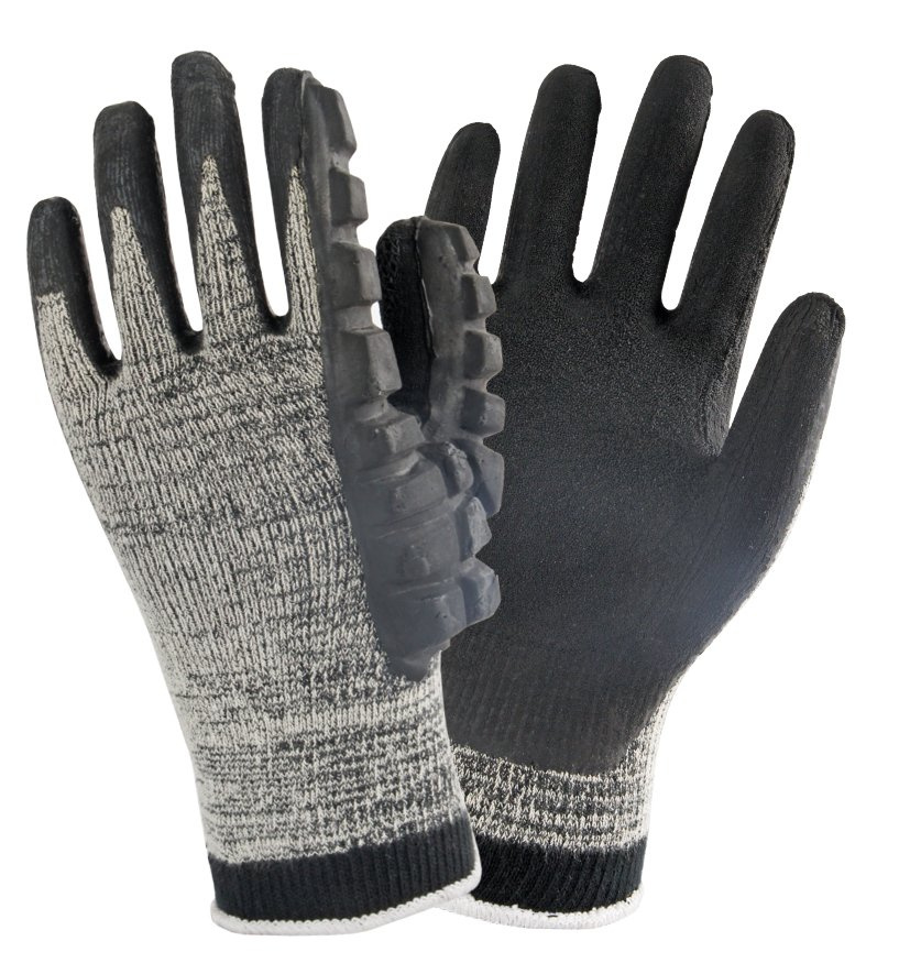 Nitrile Coated Impact Resistant Mechanical Work Gloves for Hammer Using