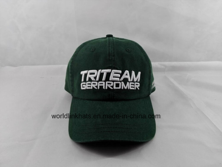 Custom 100% Cotton Baseball Cap with 3D Embroidery Logo