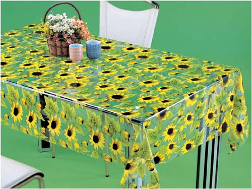 PVC Printed Transparent Tablecloth (TT0213)