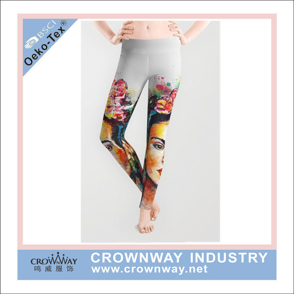 Wholesale Custom Printed Colorful Sport Yoga Leggings for Women