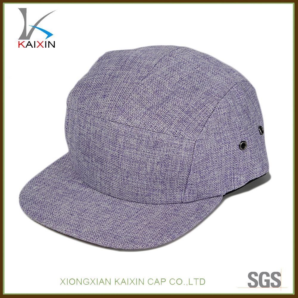 Custom Hemp Hat Plain Blank 5 Panel Snapback Cap