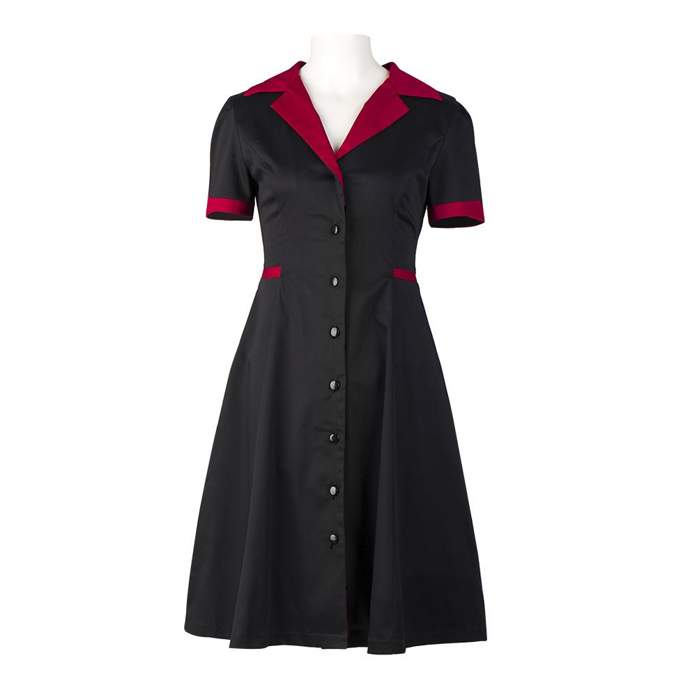 Ladies New Button up Shirt Dress Uniform Custom