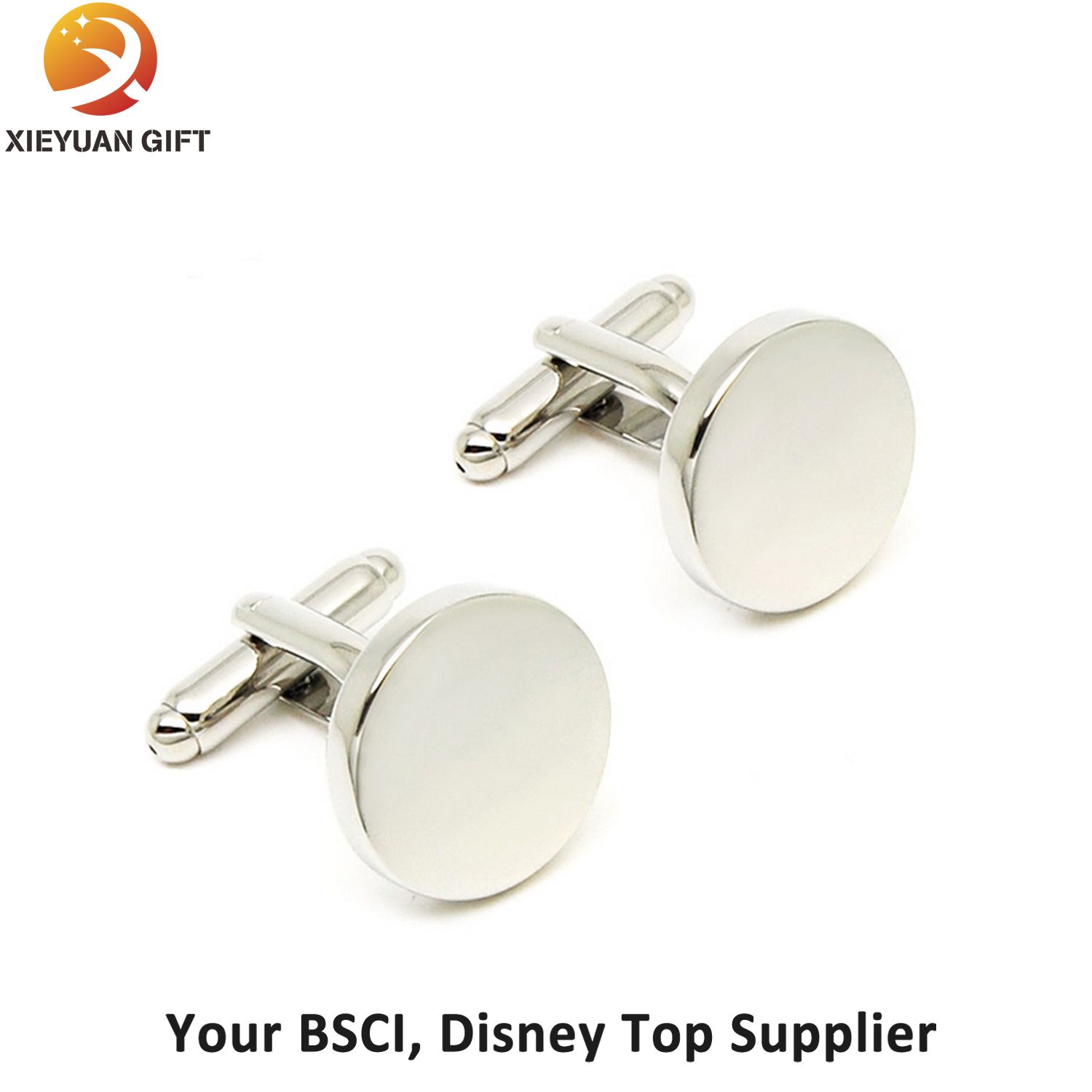 Round Shape Blank Cufflinks for Engraving