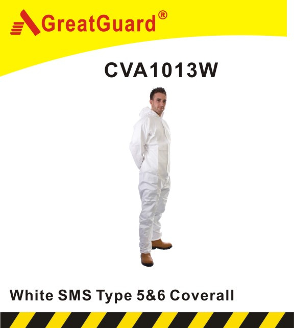 Greatguard Asbesto Removal Type 5&6 SMS Coverall (CVA1013W)