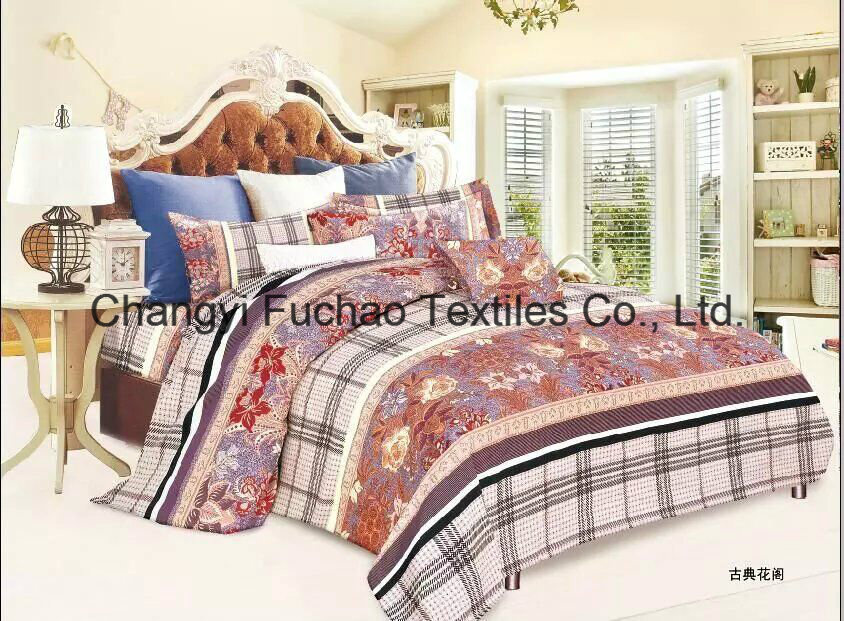 Poly or Cotton High Quality Home Textile Bedding Set