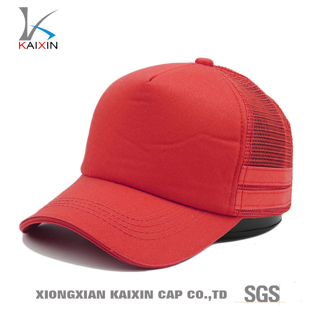 Fashion Foam and Mesh Trucker Cap Red Net Hat