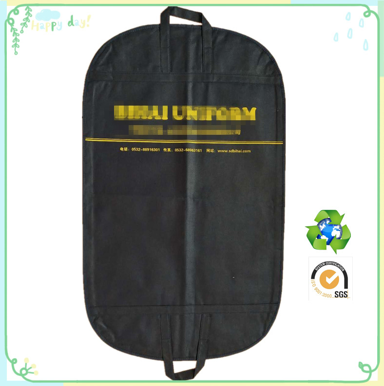 Two Colors Eco Custom Zipper Seal Non Woven Garment Suit Bag