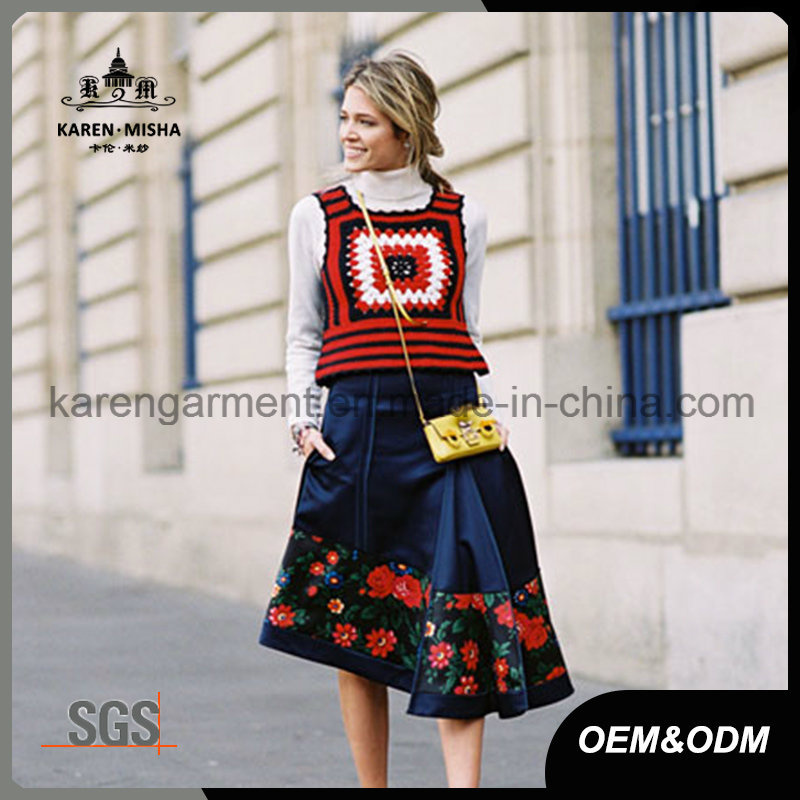 Ladies Color Combination Handmade Crochet Sweater Vest