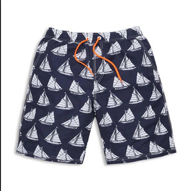 Shipping Print Plus Size Summer Men Beach Shorts