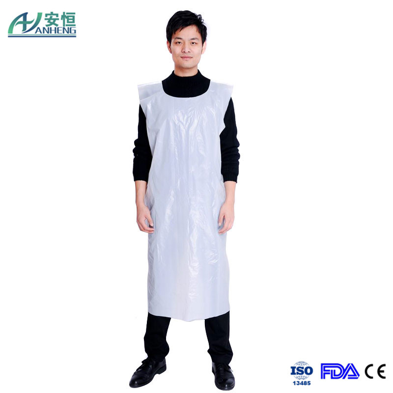 Disposable PE White Apron Neckloop Plastic Apron