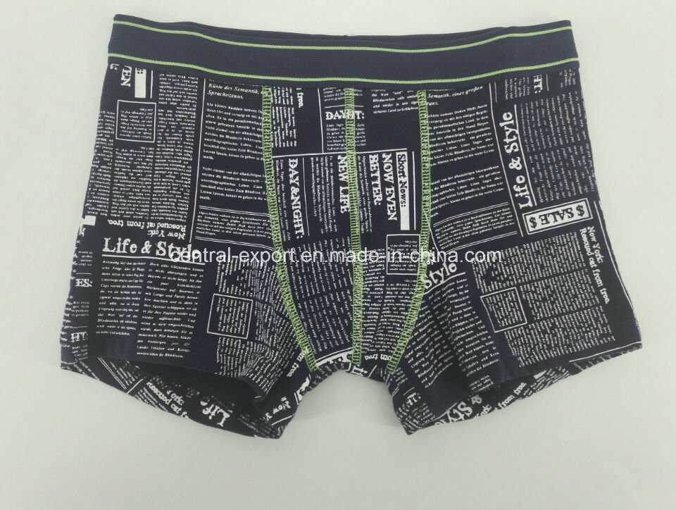 New Print Design Children Underwear Boy Boexr Short Boy Brief with Eco Permit
