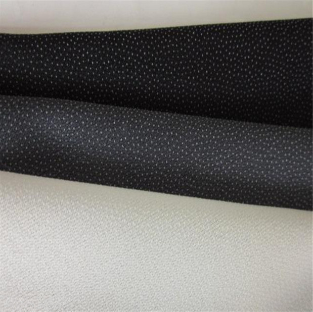 Chinese Factory Double Dots Woven Interlining Fabric Garment Accessories Twill Weave Fusible Interlining