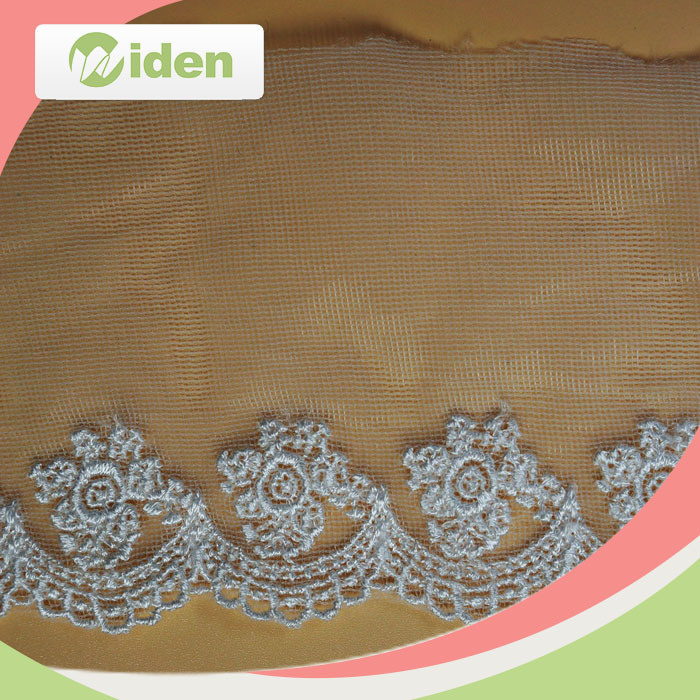 Professional QC Team Fancy Pattern Net Embroidery Lace for Sale