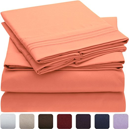 Embroidery Brushed Microfiber Bedding Sheets