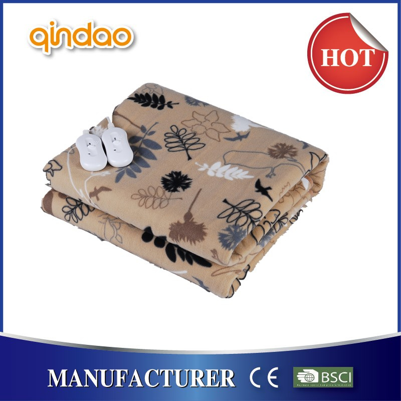 Qindao Comfortable Double Size Fleece Electric Heated Blanket