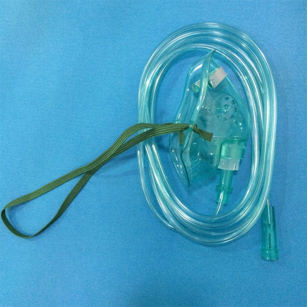 Wholesale Simple Medical Oxygen Mask for Green/Transparent Different Mask Size
