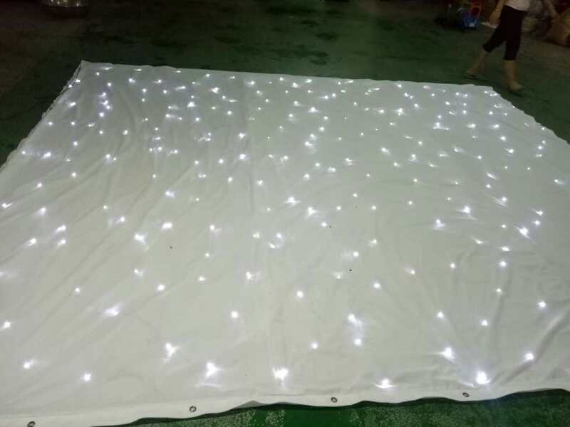 White Backdrop White Lights LED Star Curatin for Wedding Decoration