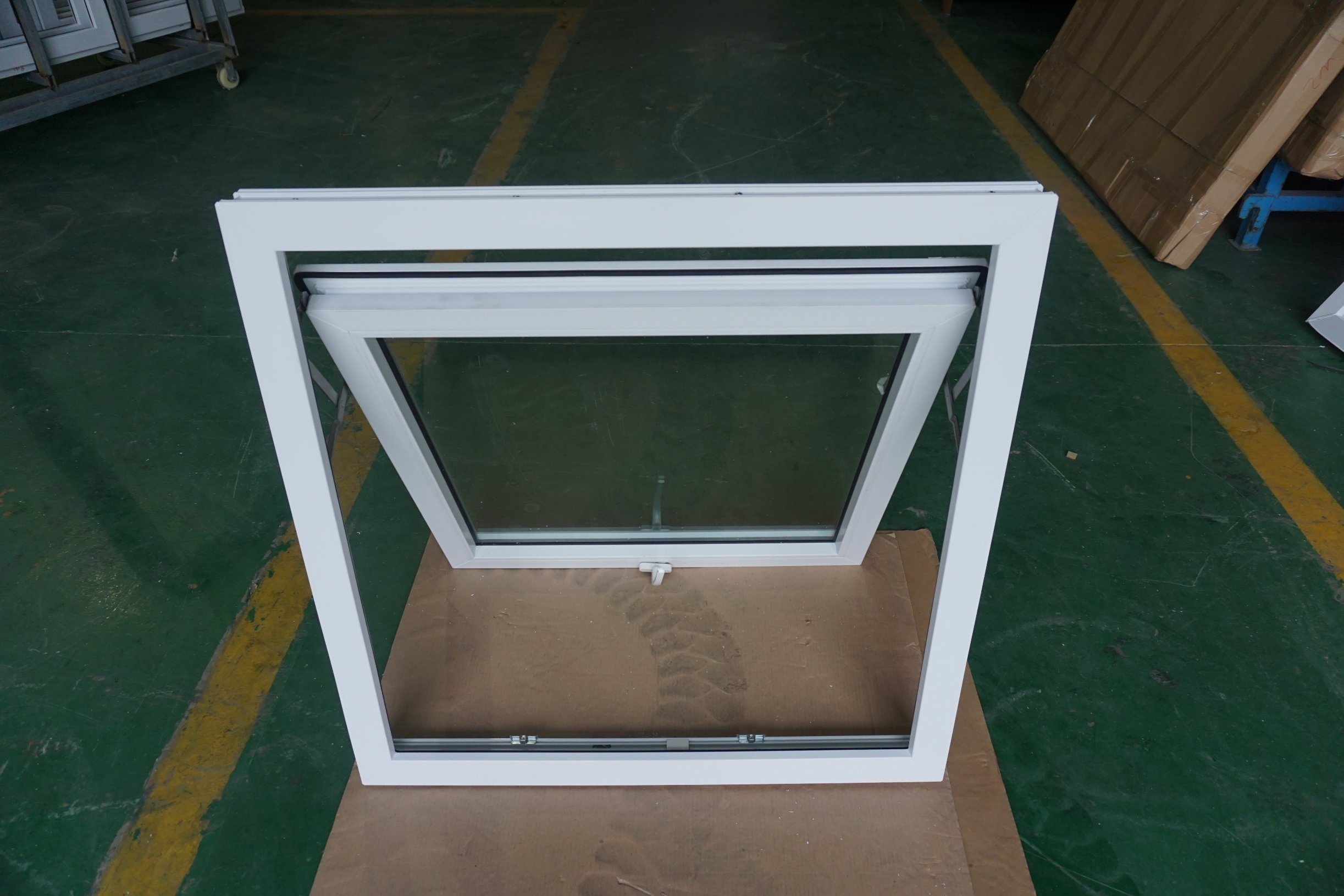 Australian Standard PVC Glass Awning Windows Plastic Impact Windows