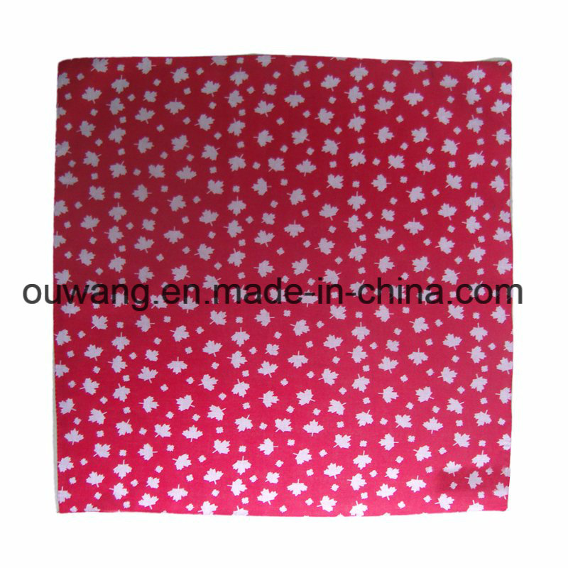 Latest Fashion Custom Printing Promotion Maple Leaves Square Scarf