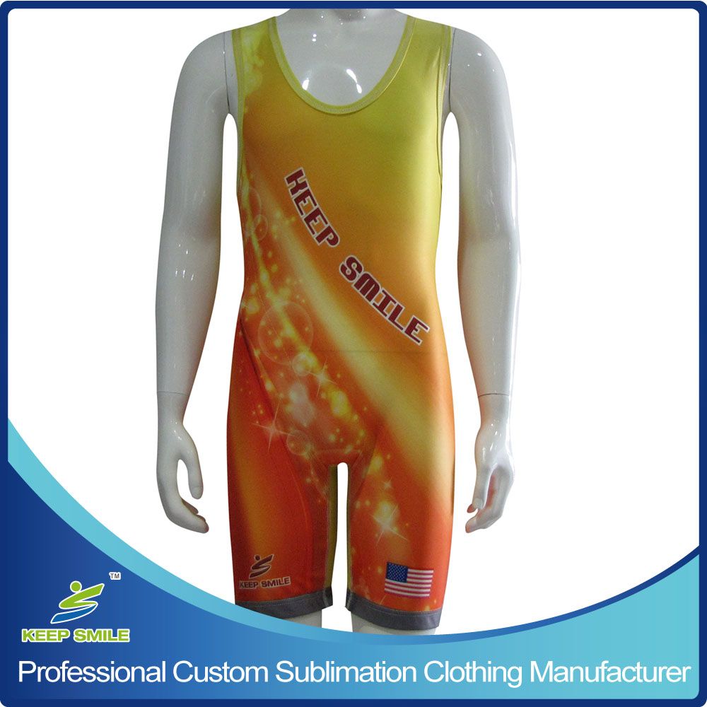 High Premium Custom Made Full Sublimation Printing Compression Wrestling Singlets