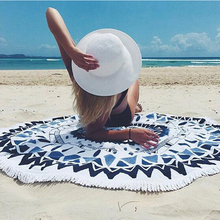 Round Beach Throw Tapestry Tablecloth Beach Towel