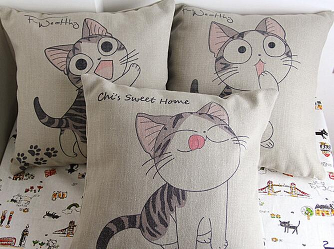 Cute Cat Sofa Throw Cushion