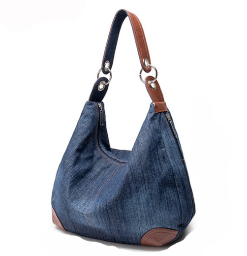 Lady Bag Designer Ladies Handbags Big Purses Jean Denim Tote (WDL0957)