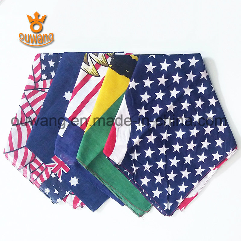 Best Selling Multifunctional Custom Soft Bandanas 100% Cotton 22*22”