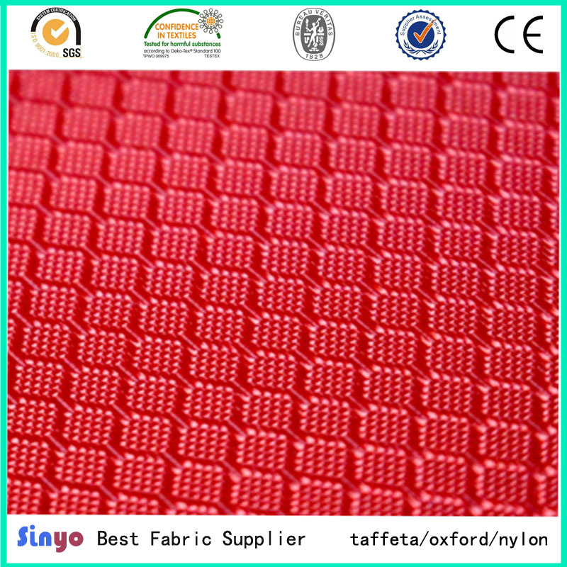 PU Coated 100% Polyester 400d Grid Backpack Fabric